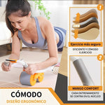 CoreRoller™ | Rodillo Abdominal de Rebote Automático con Temporizador y Soporte para Teléfono
