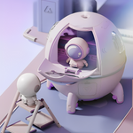 Nebulix™ | Humidificador Cápsula Espacial Astronauta y Difusor de Aromas