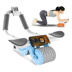 CoreRoller™ | Rodillo Abdominal de Rebote Automático con Temporizador y Soporte para Teléfono
