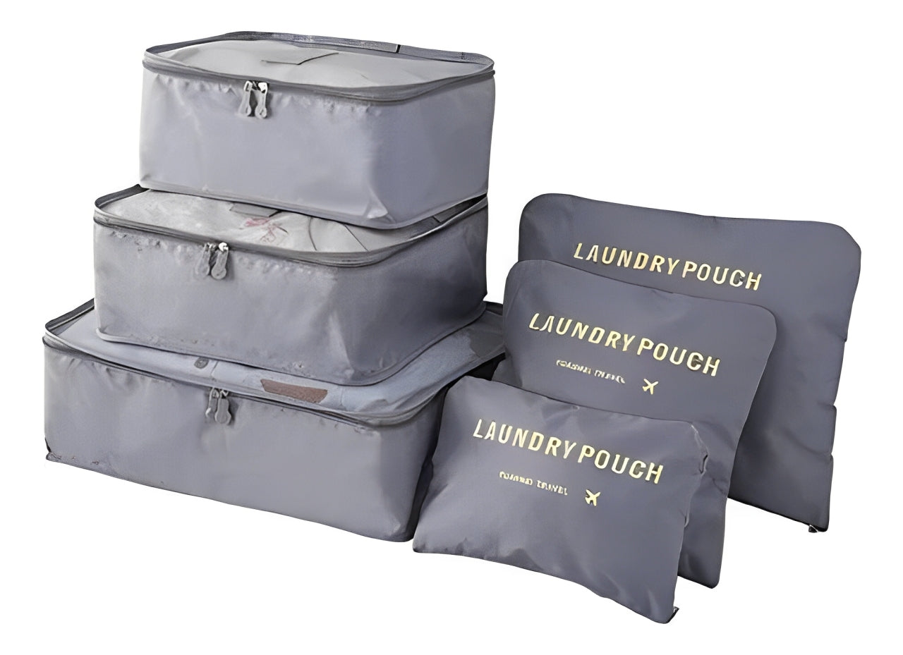 Laundry Pouch™ | Set de 6 Bolsas Organizadoras Impermeables para Viaje