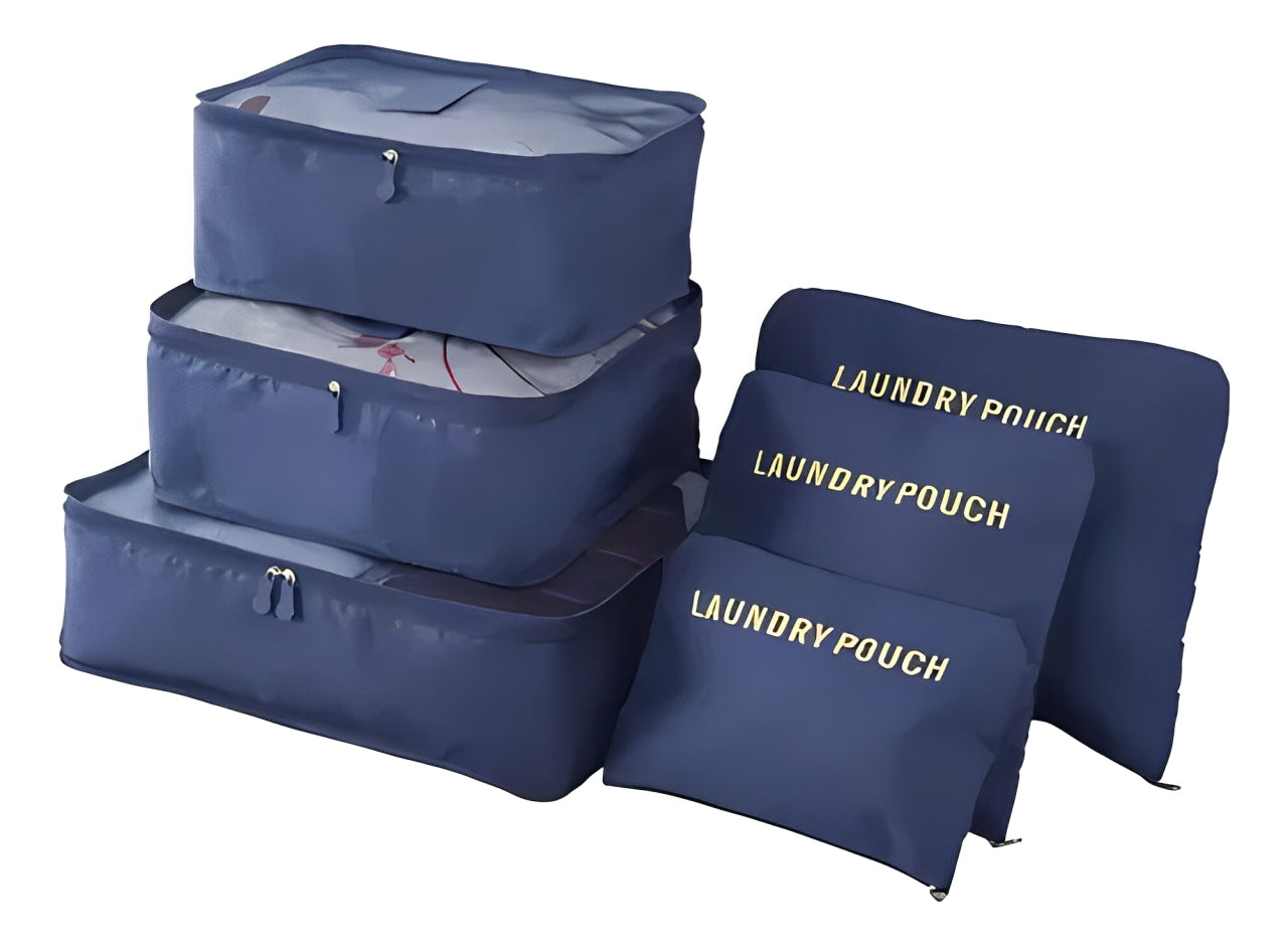 Laundry Pouch™ | Set de 6 Bolsas Organizadoras Impermeables para Viaje